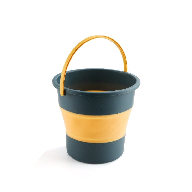Balde de Silicone Para Limpeza Retrátil Dobrável | FlexiBucket™ 004 Mop Fácil 10 Litros 