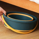 Balde de Silicone Para Limpeza Retrátil Dobrável | FlexiBucket™ 004 Mop Fácil 