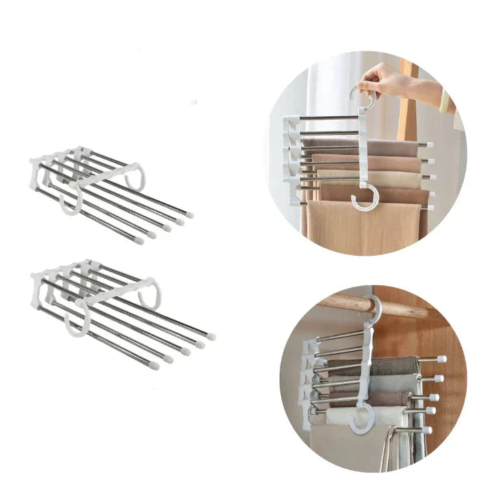 Cabide 5 em 1 | CabideMágico™ Compre 1, Leve 3 008 Mop Fácil 