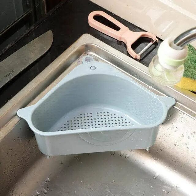 Escorredor de Pia Triangular Para Cozinha 014 Mop Fácil Azul 