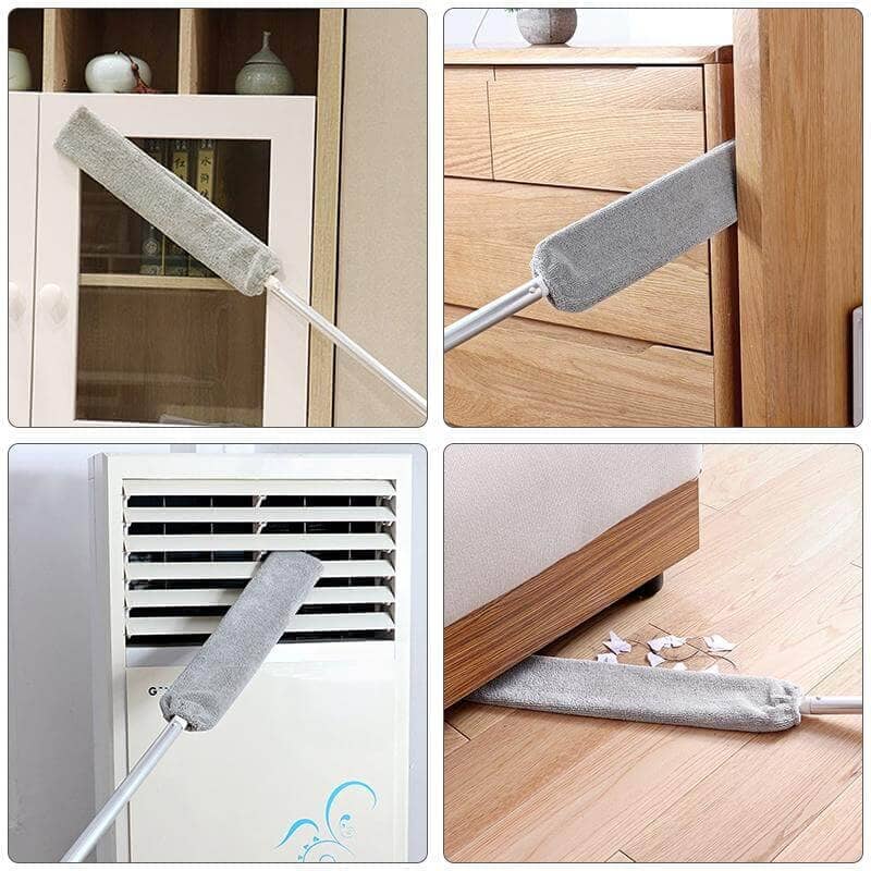 Escova Limpa Poeira Retrátil Espanador De Pó Flexível - DusterClean™ 072 Mop Fácil 