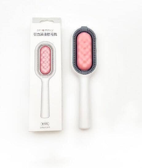 Escova Rasqueadeira com Dispenser para Pets - PetClean 023 Mop Fácil rosa Pelos Longos 
