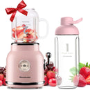 Fresh Juice Retrô - Mini Liquidificador Portátil Importado Dropfy Import Rosa 