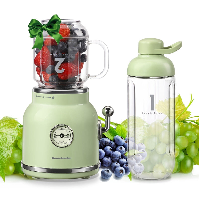 Fresh Juice Retrô - Mini Liquidificador Portátil Importado Dropfy Import Verde 