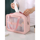 Kit 3 Necessaire Maquiagem Transparente WashBag A Prova De Água Necessaire / Organização Pessoal Minha loja 