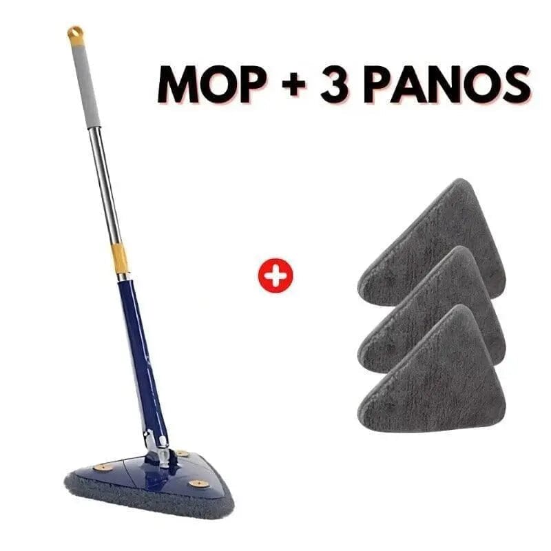 Mop de Limpeza Giratório - AdvancedClean© (+ Brinde Grátis!) 044 My Store Mop + 3 Panos de Microfibra 
