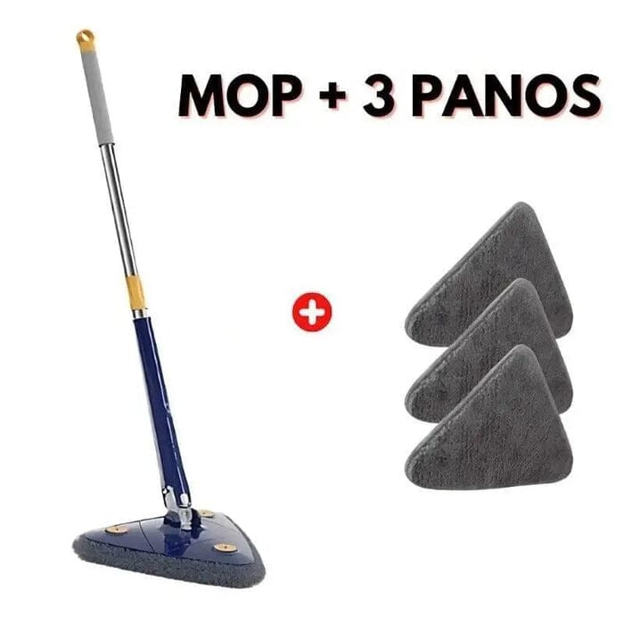 Mop de Limpeza Giratório - AdvancedClean© (+Brinde Grátis!) 075 My Store Mop + 3 Panos de Microfibra 