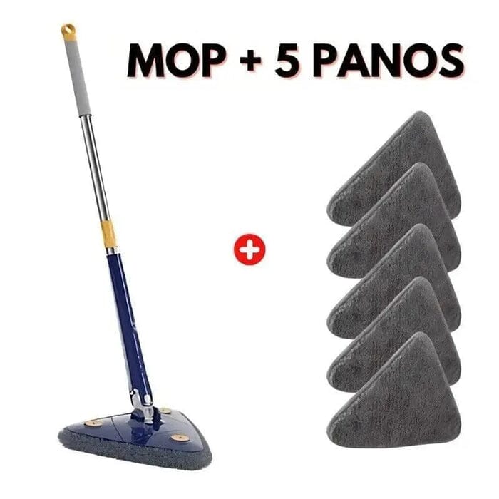 Mop de Limpeza Giratório - AdvancedClean© (+Brinde Grátis!) 075 My Store Mop + 5 Panos de Microfibra 
