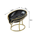 Saboneteira de Luxo de Aço Inoxidável e Acrílico 062 Mop Fácil Preto 