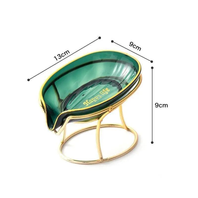Saboneteira de Luxo de Aço Inoxidável e Acrílico 062 Mop Fácil Verde Transparente 