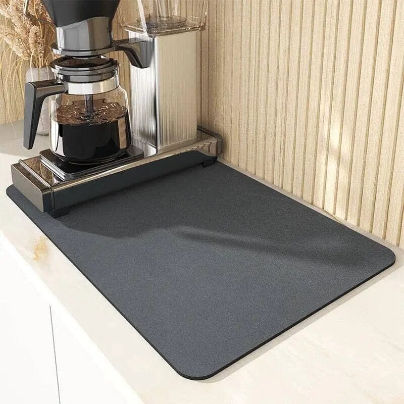 Tapete Escorredor de Louça Mágico 066 Mop Fácil 30x40cm Cinza Escuro 