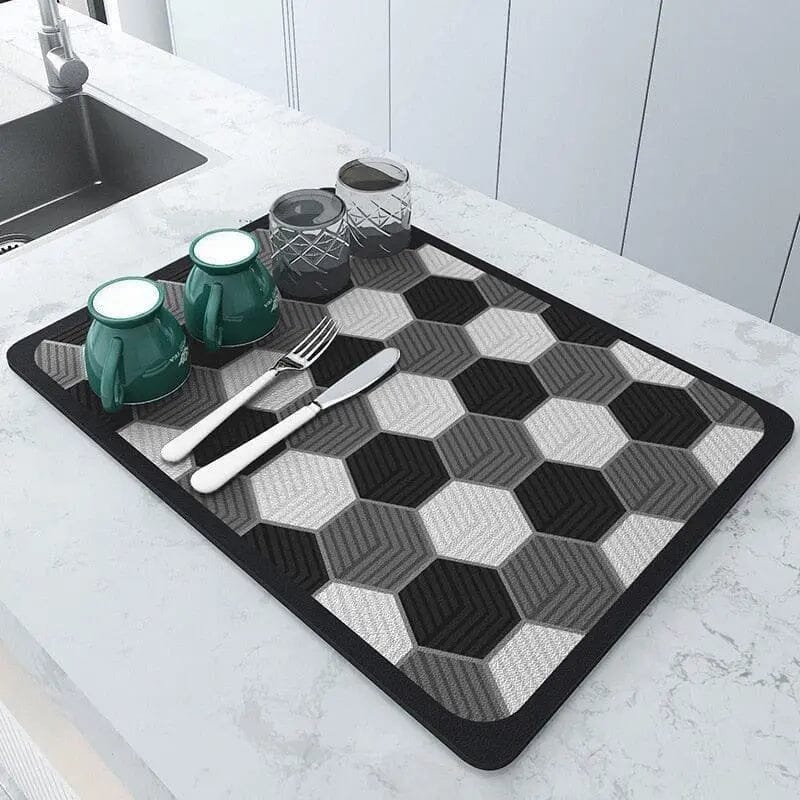 Tapete Escorredor de Louça Mágico 066 Mop Fácil 30x40cm Hexágonos 