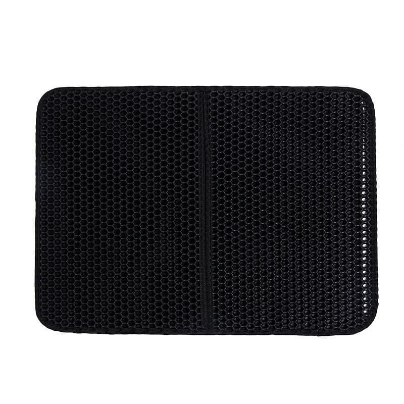 Tapete Higiênico Para Gato Coletor De Areia Anti Sujeira 065 Mop Fácil Preto 46x60 cm Dobrável 
