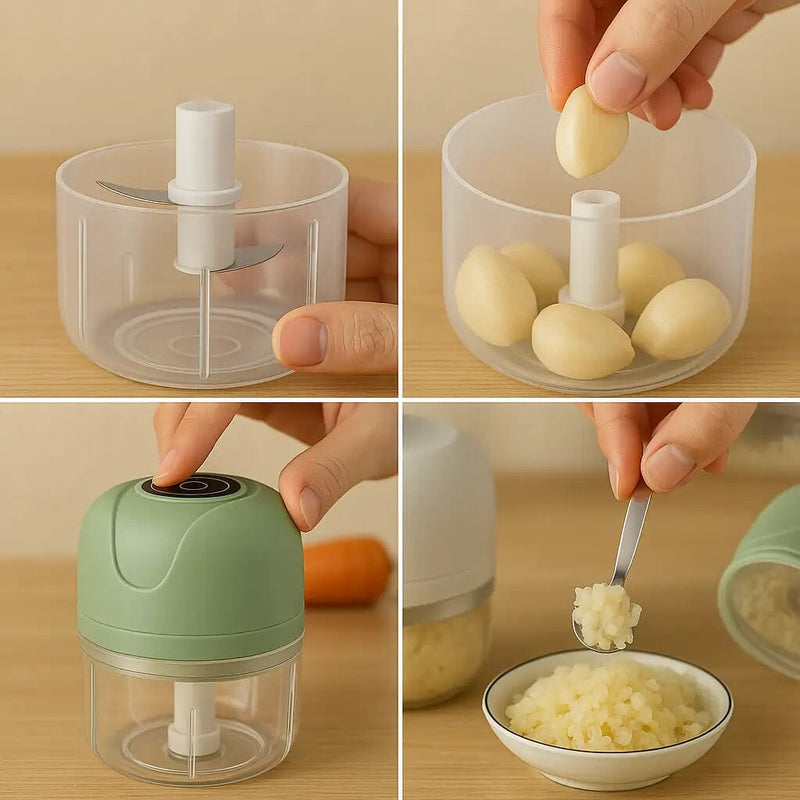 Triturique – Mini Processador Elétrico para Alho, Cebola e Temperos | Haustter Importado Dropfy Import 